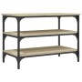 Banco zapatero madera de ingeniería roble Sonoma 70x38,5x49 cm