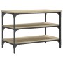 Banco zapatero madera de ingeniería roble Sonoma 70x38,5x49 cm