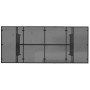 Mesa de jardín superficie de vidrio ratán PE negro 190x80x74 cm
