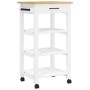 Carrito de cocina MONZA madera maciza de pino 48x40x90 cm