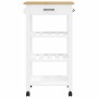 Carrito de cocina MONZA madera maciza de pino 48x40x90 cm