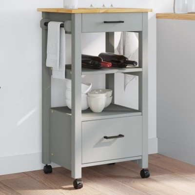 Carrito de cocina MONZA madera maciza de pino 48x40x90 cm