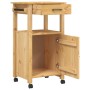 Carrito de cocina MONZA madera maciza de pino 48x40x90 cm