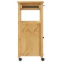 Carrito de cocina MONZA madera maciza de pino 48x40x90 cm