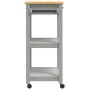 Carrito de cocina MONZA madera maciza de pino 60x40x90 cm