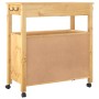 Carrito de cocina MONZA madera maciza de pino 84x40x90 cm