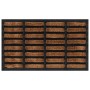 Felpudo rectangular de goma y fibra de coco 45x75 cm