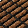 Felpudo rectangular de goma y fibra de coco 45x75 cm