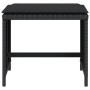 Taburetes de jardín con cojines 4 uds ratán PE negro 41x41x36cm
