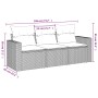 Set sofás de jardín 3 piezas y cojines ratán sintético marrón