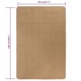 Alfombra de yute con reverso de latex color natural 120x180 cm