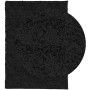 Alfombra peluda de pelo largo moderna PAMPLONA negra 200x280 cm