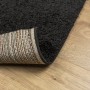 Alfombra peluda de pelo largo moderna PAMPLONA negra 200x280 cm