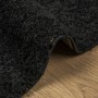 Alfombra peluda de pelo largo moderna PAMPLONA negra 200x280 cm