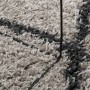 Alfombra de pelo largo moderna PAMPLONA beige antracita Ø120 cm