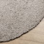 Alfombra peluda de pelo largo moderna PAMPLONA beige Ø 100 cm