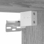 Armario espejo de baño con luz LED acrílico gris 80x12x45 cm