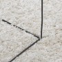 Alfombra peluda de pelo largo moderna PAMPLONA crema 80x150 cm