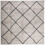 Alfombra pelo largo moderna PAMPLONA beige antracita 160x160 cm