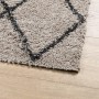 Alfombra pelo largo moderna PAMPLONA beige antracita 160x160 cm