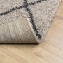 Alfombra pelo largo moderna PAMPLONA beige antracita 160x160 cm