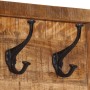 Perchero de pared con 5 ganchos madera maciza de mango