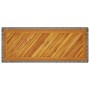 Mesa auxiliar jardín tapa madera ratán PE gris 100x40x75 cm