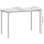 Mesa de jardín superficie de vidrio ratán PE beige 115x54x74 cm