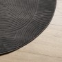Alfombra de pelo corto look escandinavo IZA antracita Ø 120 cm
