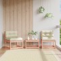 Sofás de jardín con cojines 2 uds madera maciza abeto Douglas