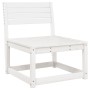 Sofás de jardín con cojines 2 uds madera maciza de pino blanco
