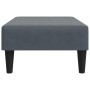 Reposapiés de terciopelo gris oscuro 77x55x31 cm