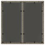 Mesa de jardín superficie de vidrio ratán PE gris 90x90x75 cm