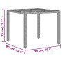 Mesa de jardín superficie madera acacia ratán gris 90x90x75 cm