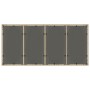 Mesa de jardín superficie de vidrio ratán PE beige 190x90x75 cm