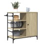 Carrito de cocina madera ingeniería Sonoma 87,5x38,5x84,5 cm