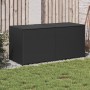 Caja de almacenaje de jardín ratán sintético negro 283 L