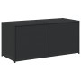 Caja de almacenaje de jardín ratán sintético negro 283 L