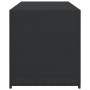 Caja de almacenaje de jardín ratán sintético negro 283 L