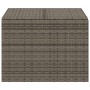 Caja de almacenaje de jardín ratán sintético gris 291L