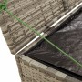 Caja de almacenaje de jardín ratán sintético gris 291L