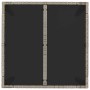 Mesa de jardín superficie de vidrio ratán PE gris 90x90x75 cm