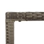 Mesa de jardín superficie de vidrio ratán PE gris 90x90x75 cm