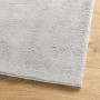 Alfombra de pelo corto suave lavable HUARTE gris 200x200 cm