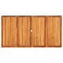 Mesa de jardín ratán sintético madera acacia gris 180x90x75 cm