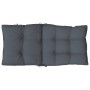 Cojines de silla respaldo bajo 2 uds tela Oxford gris antracita