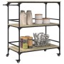 Carrito de cocina madera ingeniería roble Sonoma 100,5x50x105cm
