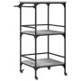 Carrito de cocina madera ingeniería gris Sonoma 60,5x50x105 cm