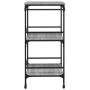 Carrito de cocina madera ingeniería gris Sonoma 60,5x50x105 cm