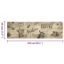 Alfombra de cocina lavable terciopelo marrón café 45x150 cm